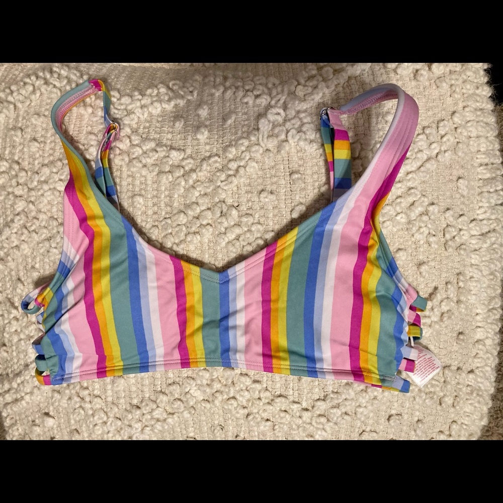 Rainbow bikini top